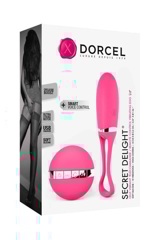 Œuf vibrant télécommandé Secret Delight - Magenta - 14 cm