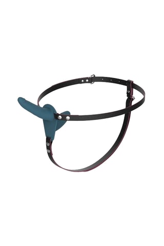 Double Strap-On Dildo Preto e verde - 23 cm