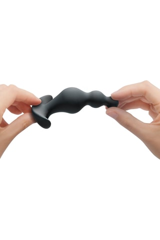 Chaîne anale waterproof Training Beads S - Noir - 10 cm