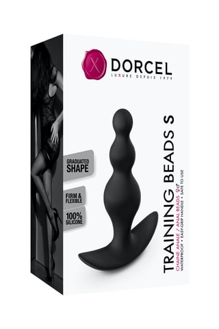 Chaîne anale waterproof Training Beads S - Noir - 10 cm