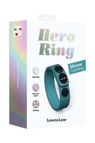 Cockring Hero Ring - Bleu canard - 3 cm