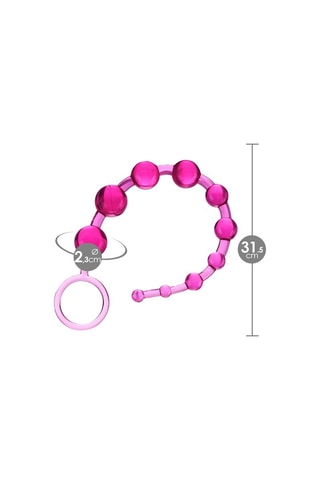 Chaîne anale waterproof Easy Beginner - Rose - 31,5 cm