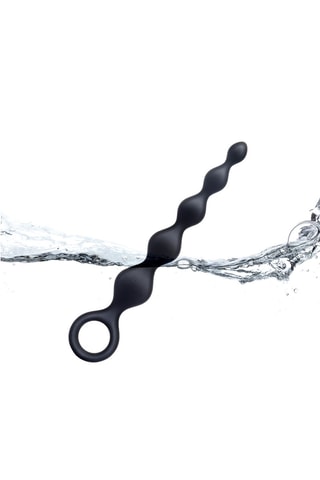 Chaîne anale waterproof Beads S - Noir - 17,5 cm