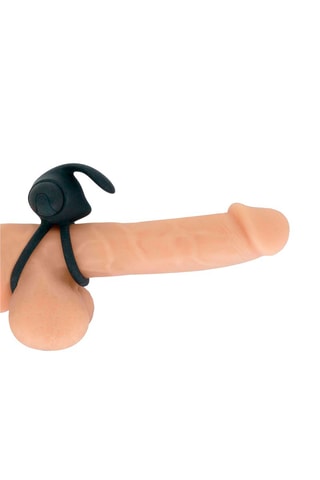 Bague Cockring vibrant télécommandé Mr & Mrs Vibe - Noir - 7,5 cm