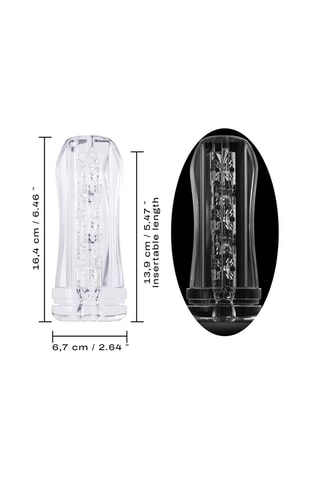 Gaine pour masturbateur Deep Blow - Transparent - 13,9 cm