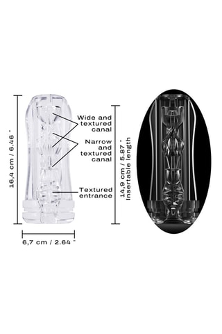 Gaine pour masturbateur Deep Blow - Transparent - 14,9 cm