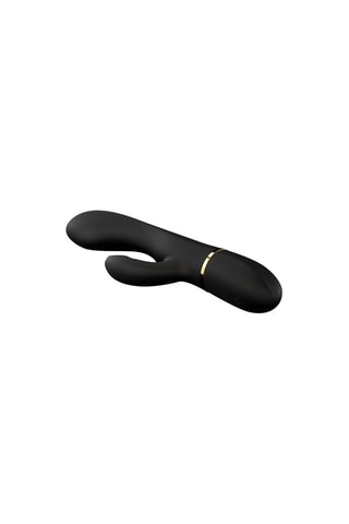 Vibromasseur Rabbit Glam waterproof - Noir - 21 cm
