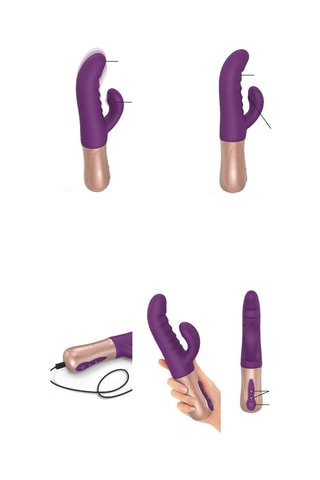 Vibromasseur Sassy Bunny - Violet - 23,7 cm