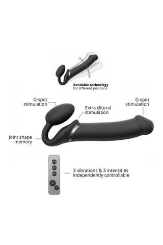 Vibromasseur - Taille XL - Noir - 24,6 cm