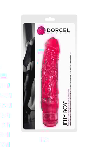 Vibromasseur Jelly Boy - Rose - 22 cm
