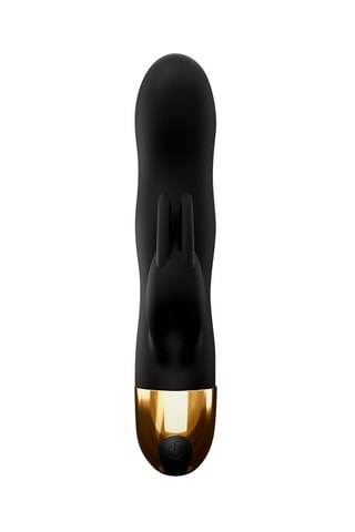 Vibromasseur waterproof Rabbit Expert G - Noir et doré - 19 cm