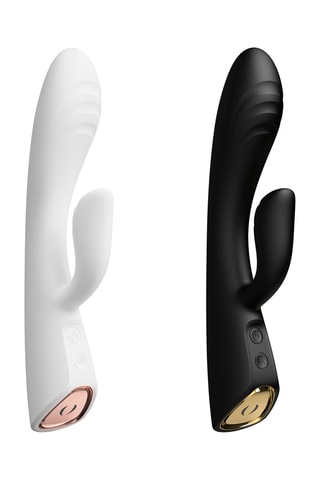 Vibromasseur Flexi Rabbit  - Noir - 21 cm