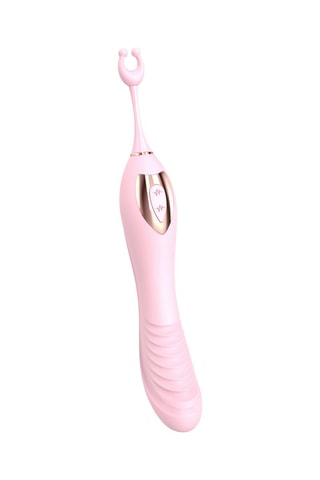 Vibromasseur et stimulateur clitoridien Ô mega - Rose - 25 cm