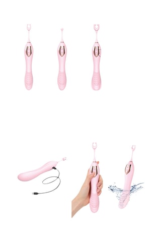 Vibromasseur et stimulateur clitoridien Ô mega - Rose - 25 cm