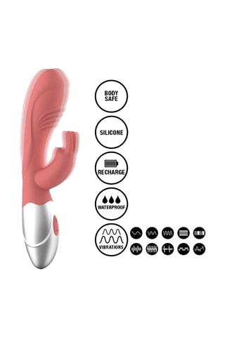 Vibromasseur My Rabbit - Rose et argenté - 20 cm