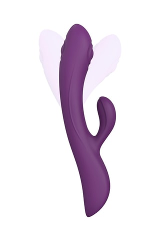 Vibromasseur et stimulateur clitoridien Bunny & Clide - Violet - 22 cm