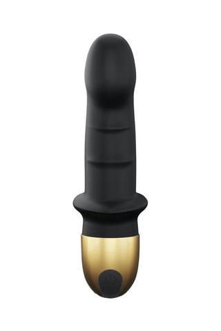 Mini vibromasseur Lover 2.0 Noir et doré - 16,5 cm