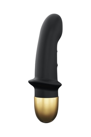 Mini vibromasseur Lover 2.0 Noir et doré - 16,5 cm