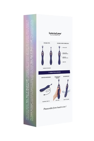 Vibromasseur et stimulateur clitoridien Ô mega - Violet - 25 cm