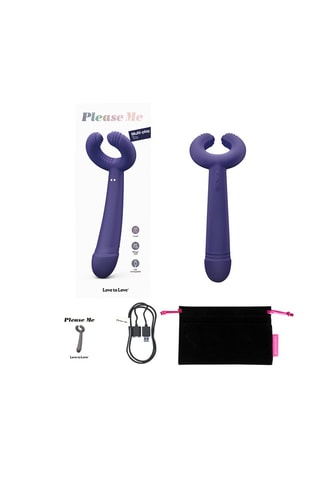 Vibromasseur waterproof Please Me - Indigo - 13 cm