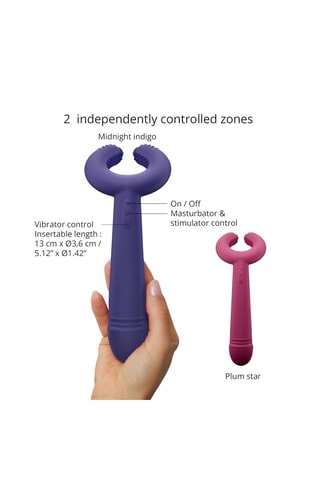 Vibromasseur waterproof Please Me - Indigo - 13 cm