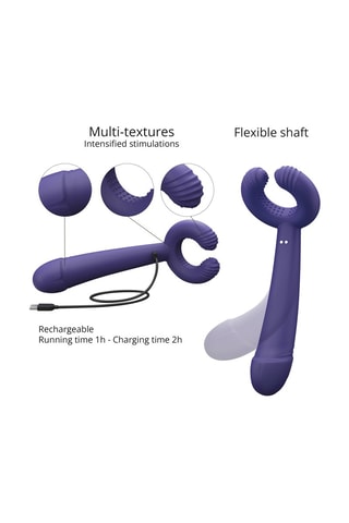 Vibromasseur waterproof Please Me - Indigo - 13 cm