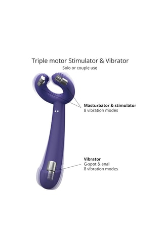 Vibromasseur waterproof Please Me - Indigo - 13 cm