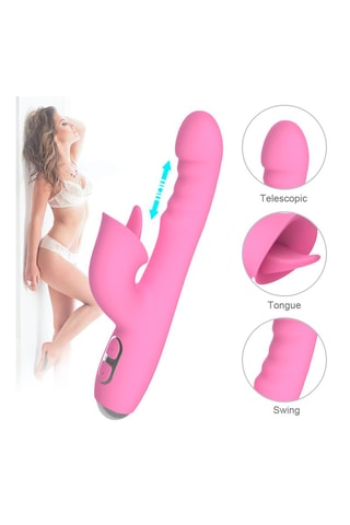 Vibromasseur T-May - Rose - 25,5 cm