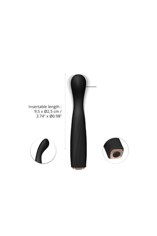 Vibromasseur Feel Me Noir - 15 cm