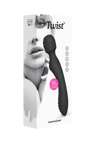 Vibromasseur Twist Noir - 22 cm