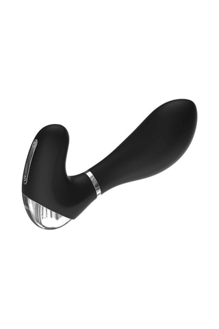 Vibromasseur prostatique télécommandé waterproof Pro-P  Noir et argenté - 11 cm