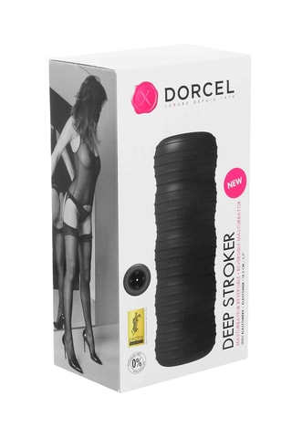 Masturbateur réversible Deep Stroker Noir - 14,5 cm