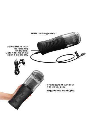 Masturbateur automatique waterproof Thrust Blow - Noir - 15 cm