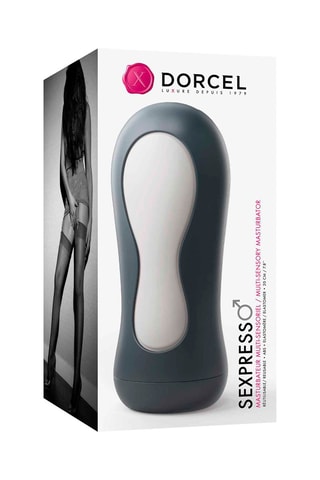 Masturbateur multisensoriel waterproof Sexpresso - Gris - 20 cm