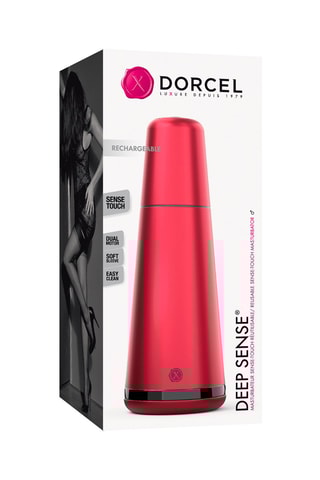 Masturbateur Sense-Touch Deep Sense - Rouge - 22 cm