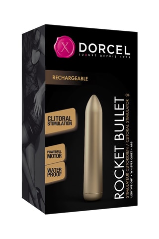 Stimulateur clitoridien Rocket Bullet - Doré - 8,7 cm