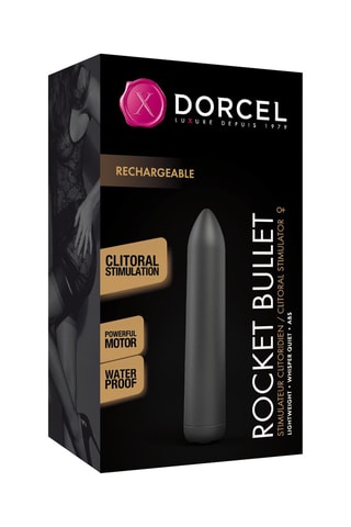 Stimulateur clitoridien Rocket Bullet - Noir - 8,7 cm