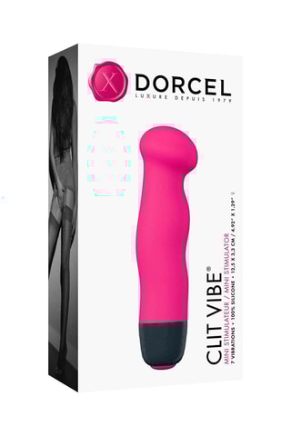Mini stimulateur clitoridien Clit Vibe - Rose et noir - 12,5 cm