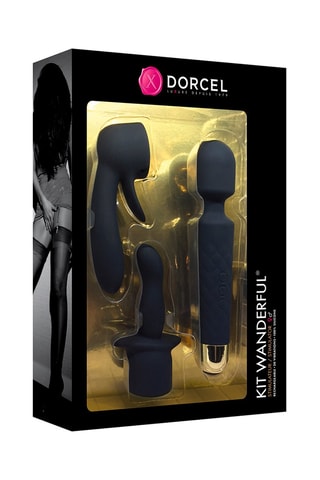 Stimulateur Kit Wanderful - Noir et doré - 12 cm