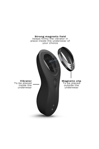 Stimulateur télécommandé Discreet Vibe + - Noir - 5 cm