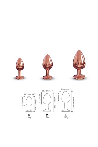 Plug anal Diamond L Rose - 6 cm