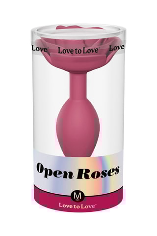 Plug anal Open Roses Taille S Rose - 8 cm