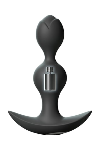 Plug anal Twinny Bud - Noir - 12 cm