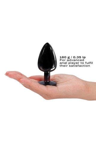 Plug anal waterproof Diamond - Noir - 6 cm