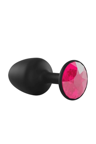 Plug anal geisha Ruby M - Noir et rose - 7,9 cm