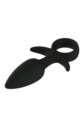 Plug anal waterproof Pull M - Noir - 15 cm