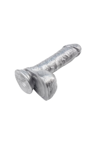 Dildo ventosa Realistic Prateado - 20 cm