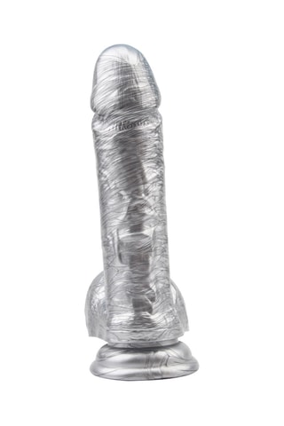 Dildo ventosa Realistic Prateado - 20 cm
