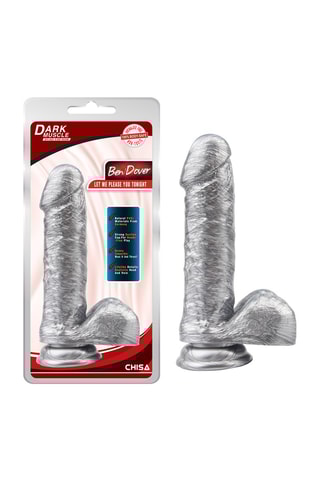 Dildo ventosa Realistic Prateado - 20 cm