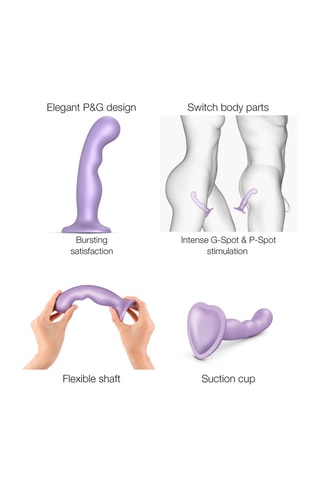 Godemiché - Taille M - Violet - 18 cm